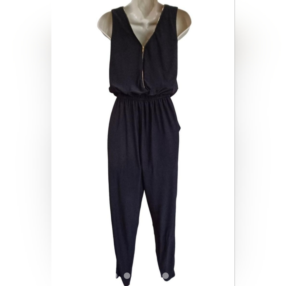 Forever21 Sexy Gild Zipper & Black Jumper Romper Size S - Picture 10 of 12